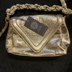 Vince Camuto Metallic Gold Crossbody Bag